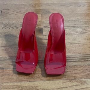 Forever 21 Red Open-Toe Heels